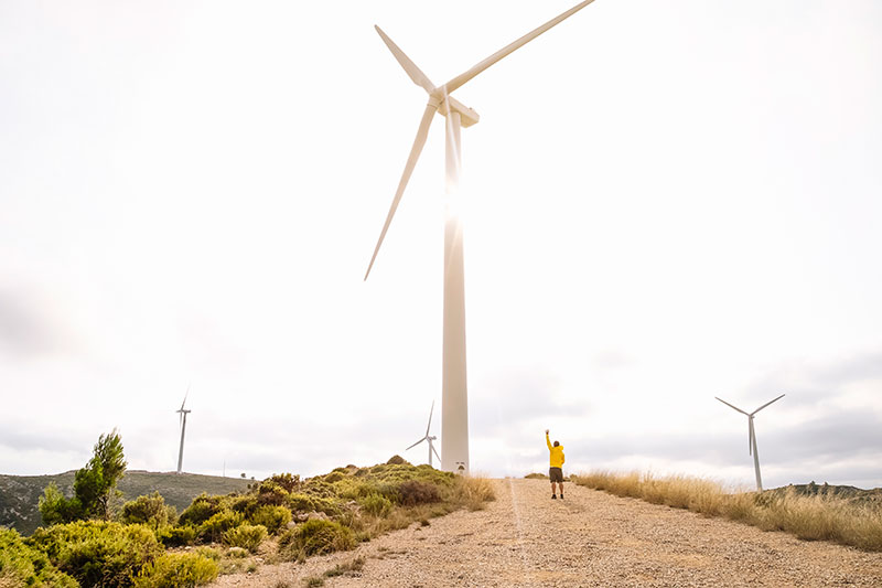 Clean energy using wind turbines