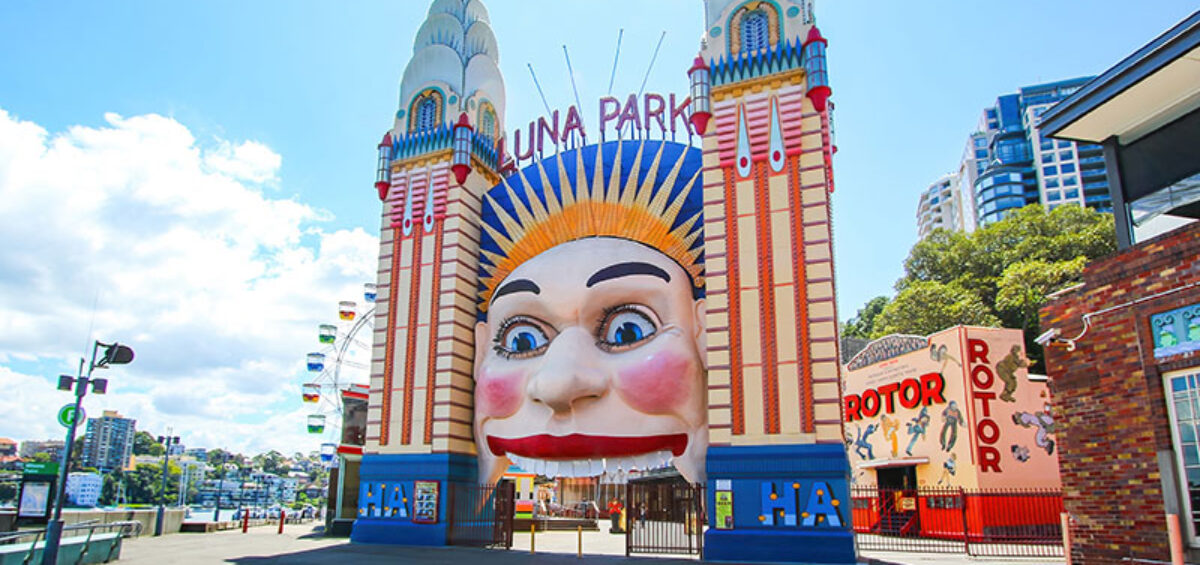 The entrance to Luna Park where Peak Demand in Theme Parks is an important consideration